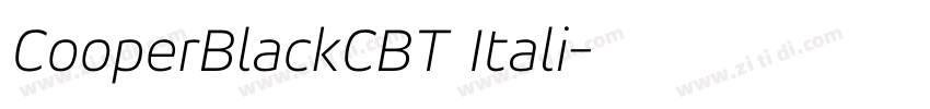 CooperBlackCBT Itali字体转换